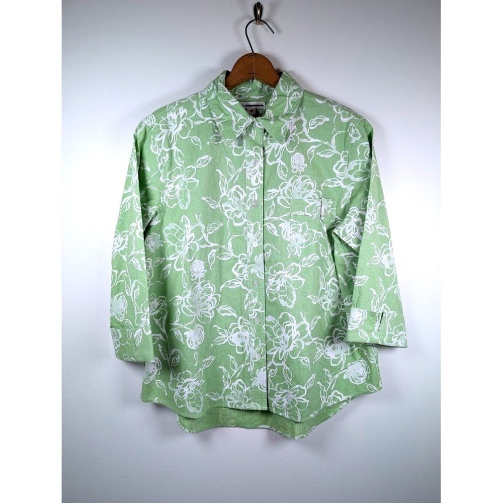 Coldwater Creek Tunic Top Womens Size Large Floral Cottage Spring Lightweight